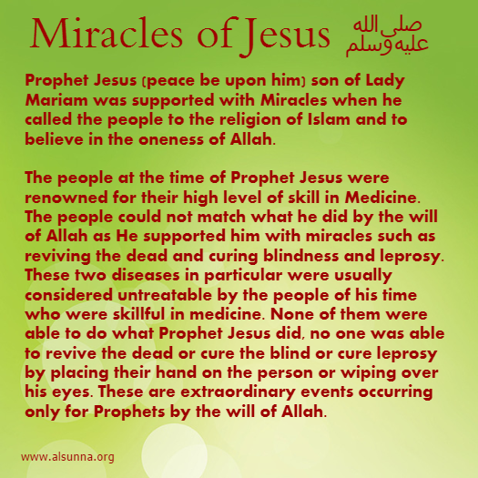 Miracles of Prophet Jesus ﷺ