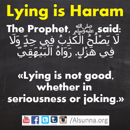 Lying is Haram