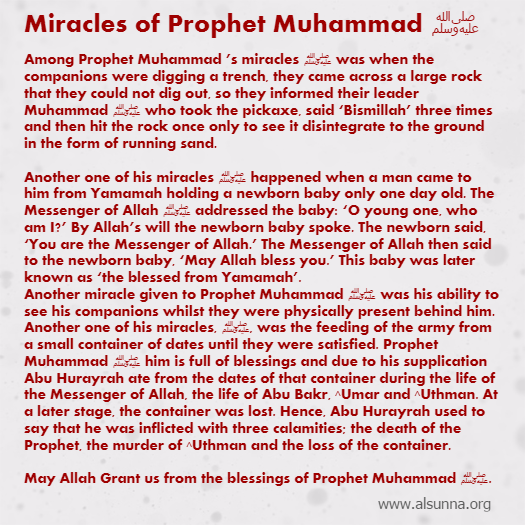 Miracles of Prophet Muhammad  ﷺ
