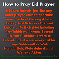 How to Pray Eid Prayer!