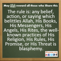 Warning: Insulting Allah is Blasphemy