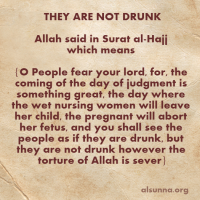 Judgement Day Ayah: They are not Drunk وما هم بسكارى