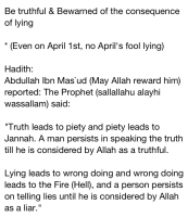 Warning of Lying on April 1st